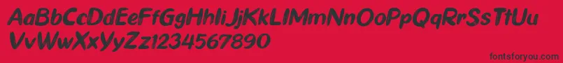 fuente Ghiya Strokes Italic – Fuentes Negras Sobre Fondo Rojo