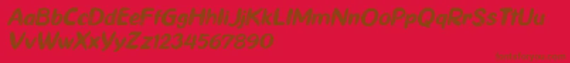 fuente Ghiya Strokes Italic – Fuentes Marrones Sobre Fondo Rojo