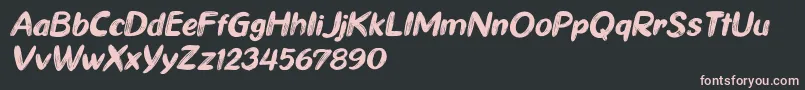 Ghiya Strokes Italic Font – Pink Fonts on Black Background