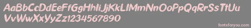 Ghiya Strokes Italic Font – Pink Fonts on Gray Background