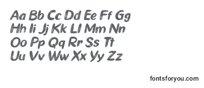Überblick über die Schriftart Ghiya Strokes Italic