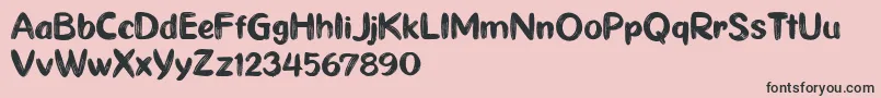 Ghiya Strokes Reg Font – Black Fonts on Pink Background