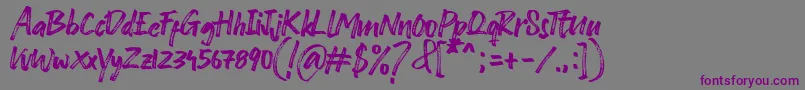 Ghost Brush Font Font – Purple Fonts on Gray Background
