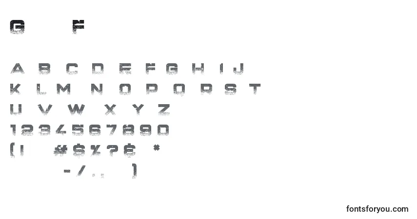 Шрифт Ghost Factory – алфавит, цифры, специальные символы