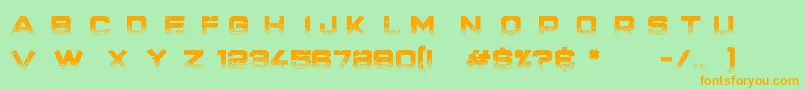 Ghost Factory Font – Orange Fonts on Green Background