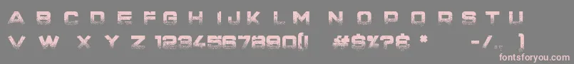 Ghost Factory-Schriftart – Rosa Schriften auf grauem Hintergrund