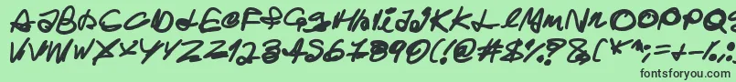 Ghost House Font – Black Fonts on Green Background