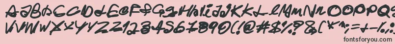 Ghost House Font – Black Fonts on Pink Background