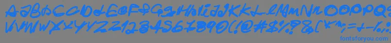 Ghost House Font – Blue Fonts on Gray Background