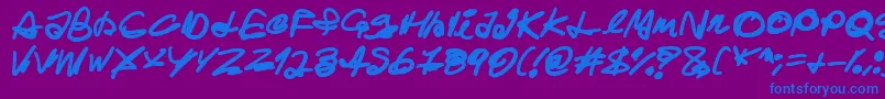 Шрифт Ghost House – синие шрифты на фиолетовом фоне