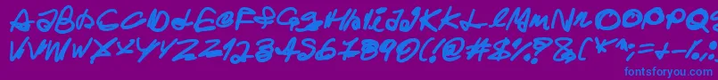 Ghost House Font – Blue Fonts on Purple Background