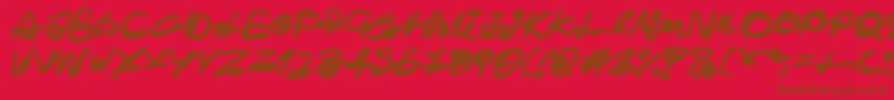 Шрифт Ghost House – коричневые шрифты на красном фоне