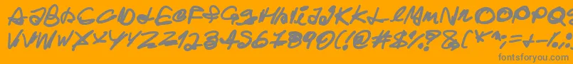 Ghost House Font – Gray Fonts on Orange Background