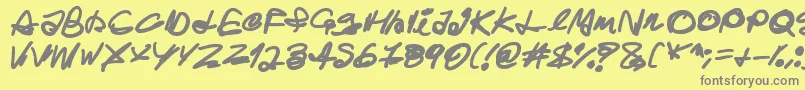 Ghost House Font – Gray Fonts on Yellow Background