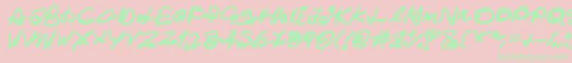 Ghost House Font – Green Fonts on Pink Background