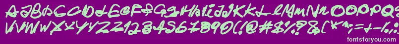 Ghost House Font – Green Fonts on Purple Background