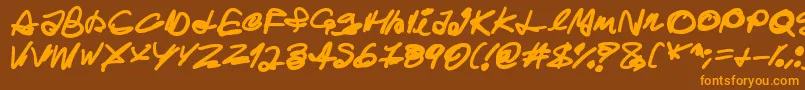 Ghost House Font – Orange Fonts on Brown Background