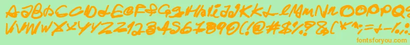 Ghost House Font – Orange Fonts on Green Background