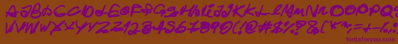 Ghost House Font – Purple Fonts on Brown Background