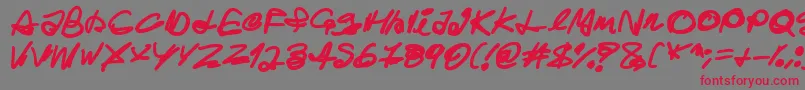 Ghost House Font – Red Fonts on Gray Background