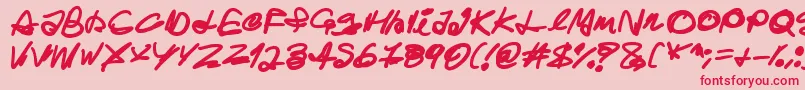 Шрифт Ghost House – красные шрифты на розовом фоне