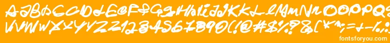 Ghost House Font – White Fonts on Orange Background