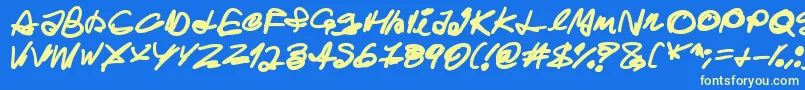 Ghost House Font – Yellow Fonts on Blue Background