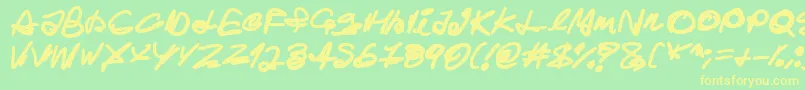 Ghost House Font – Yellow Fonts on Green Background