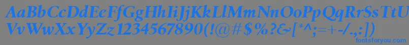 BirkaBolditalic Font – Blue Fonts on Gray Background