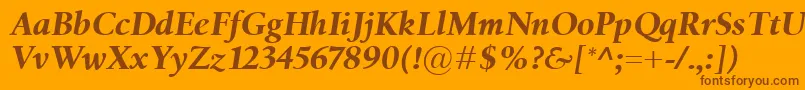 BirkaBolditalic Font – Brown Fonts on Orange Background