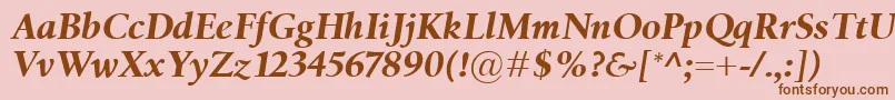 BirkaBolditalic Font – Brown Fonts on Pink Background