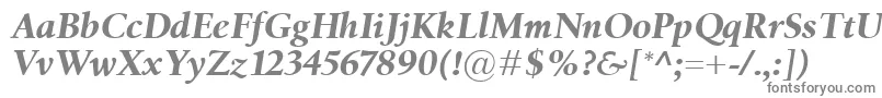Шрифт BirkaBolditalic – серые шрифты