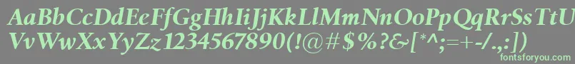 BirkaBolditalic Font – Green Fonts on Gray Background