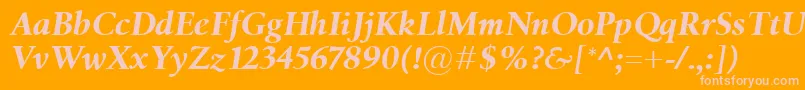 BirkaBolditalic Font – Pink Fonts on Orange Background