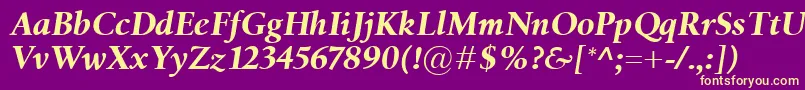 BirkaBolditalic Font – Yellow Fonts on Purple Background
