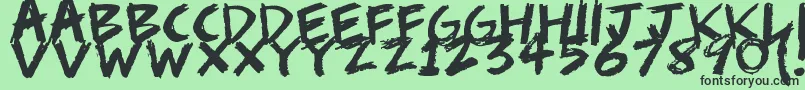 ScribbleScrawl Font – Black Fonts on Green Background