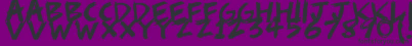 ScribbleScrawl Font – Black Fonts on Purple Background