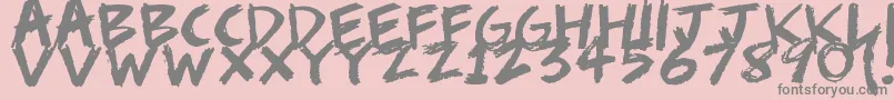 ScribbleScrawl Font – Gray Fonts on Pink Background