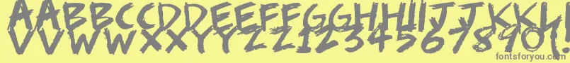 ScribbleScrawl Font – Gray Fonts on Yellow Background