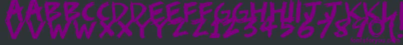 ScribbleScrawl Font – Purple Fonts on Black Background