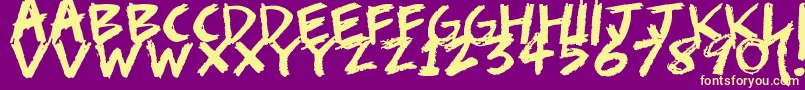 ScribbleScrawl Font – Yellow Fonts on Purple Background