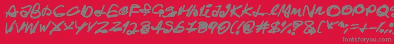 Ghost House Font – Gray Fonts on Red Background