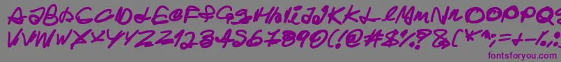 Ghost House Font – Purple Fonts on Gray Background