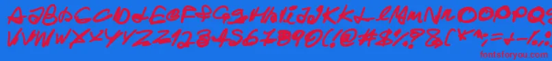 Ghost House Font – Red Fonts on Blue Background