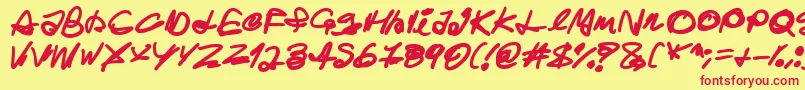 Ghost House Font – Red Fonts on Yellow Background