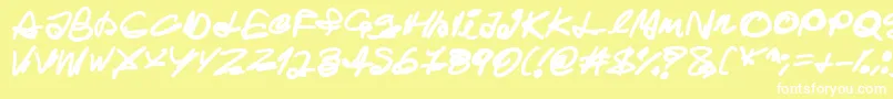 Ghost House Font – White Fonts on Yellow Background