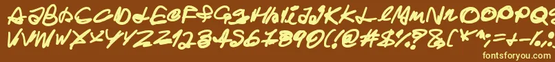 Ghost House Font – Yellow Fonts on Brown Background