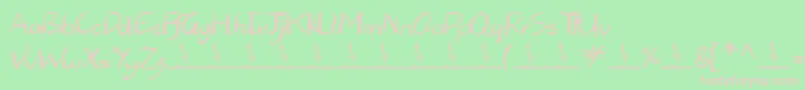 Ghost Story Font – Pink Fonts on Green Background