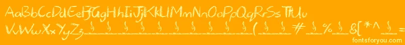 Ghost Story Font – Yellow Fonts on Orange Background