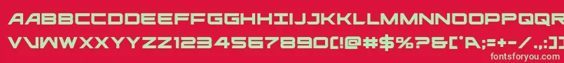 ghostclan Font – Green Fonts on Red Background